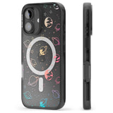 iPhone 16 Pro Max Cosmic Outer Space Design Pastels on Clear Black Impact Phone Case