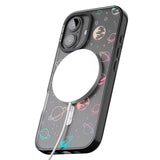 iPhone 16 Pro Max Cosmic Outer Space Design Pastels on Clear Black Impact Phone Case