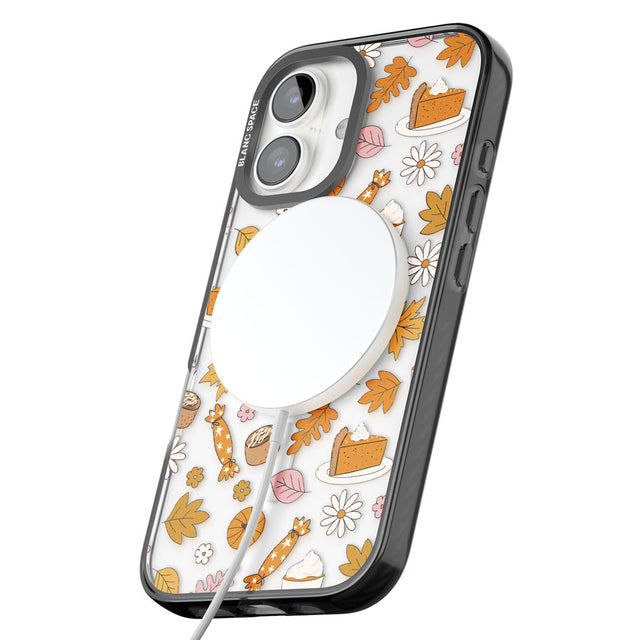 Pumpkin Spice Black Impact Magsafe Phone Case for iPhone 16, iPhone 16 Plus