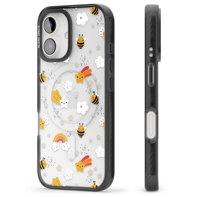 iPhone 16 Pro Max Busy Bee Black Impact Phone Case