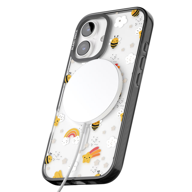 iPhone 16 Pro Max Busy Bee Black Impact Phone Case