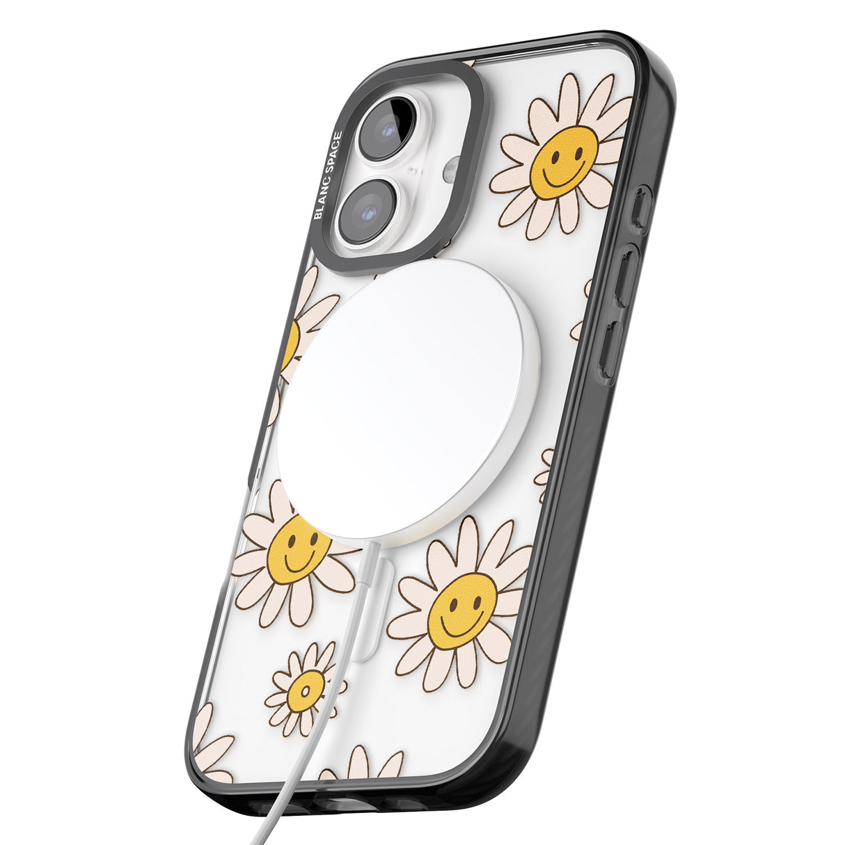 iPhone 16 Daisy Faces Clear Impact Phone Case