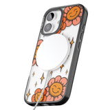 iPhone 16 Pro Max Mellow Flowers Black Impact Phone Case + Magsafe