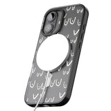 iPhone 16 Pro Max Free the boob (White) Black Impact Phone Case