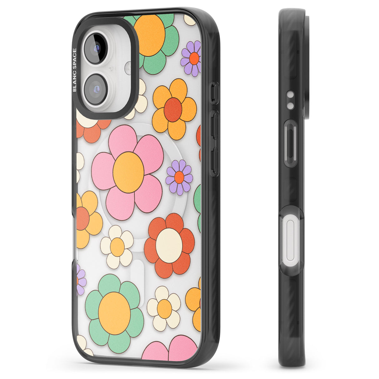 iPhone 16 Groovy Blossoms Clear Impact Phone Case