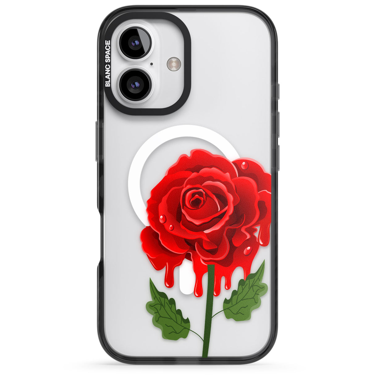 iPhone 16 Melting Rose Clear Impact Phone Case