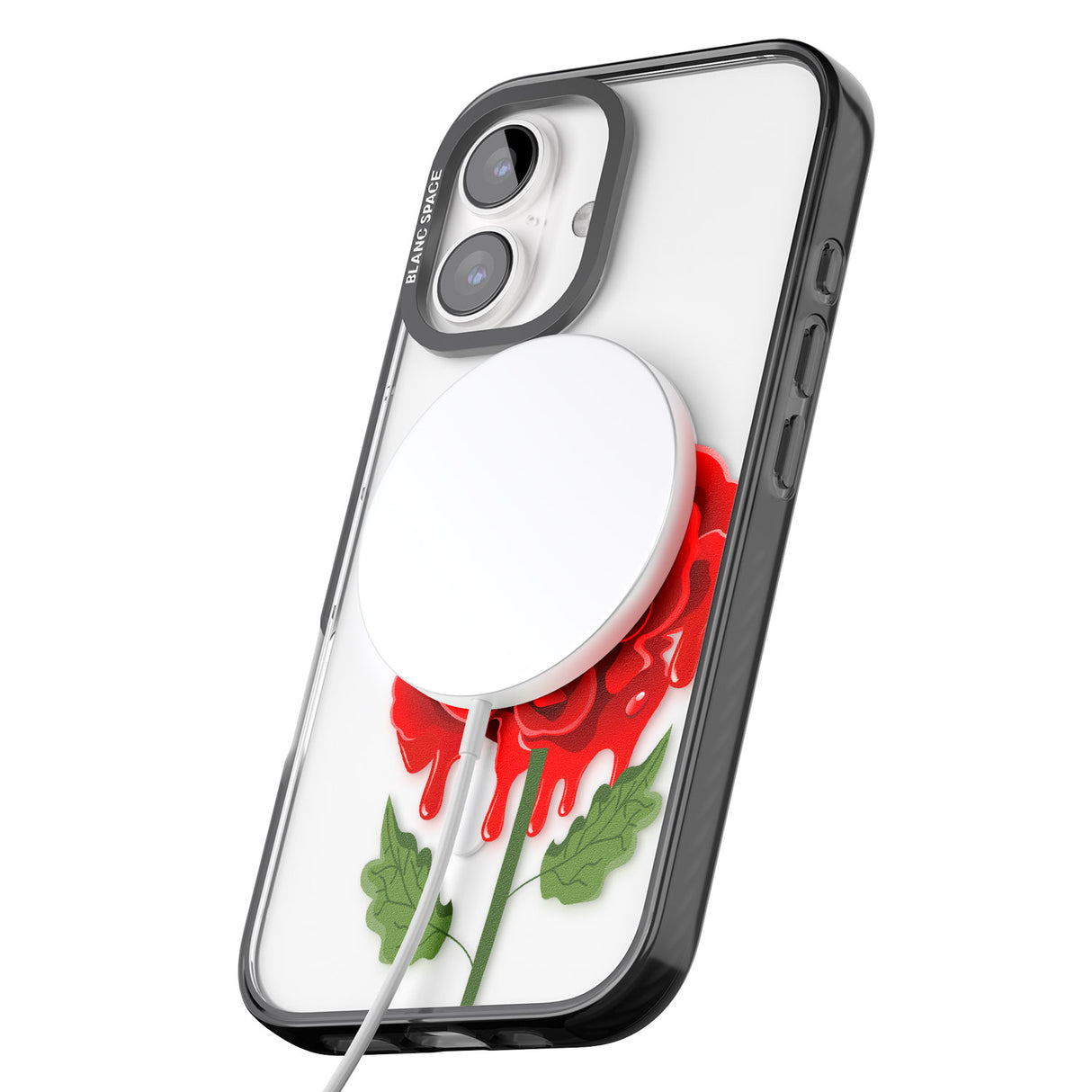 iPhone 16 Melting Rose Clear Impact Phone Case