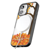 iPhone 16 Pro Max Personalised Autumn Leaves Black Impact Phone Case