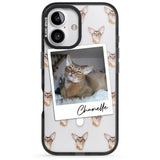 iPhone 16 Pro Max Personalised Abyssinian Cat Photo Black Impact Phone Case