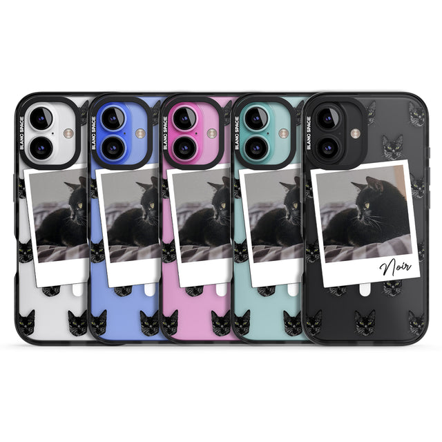 iPhone 16 Pro Max Personalised Bombay Cat Photo Black Impact Phone Case