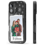 Personalised Snowflake Photo Black Impact Magsafe Phone Case for iPhone 16, iPhone 16 Plus