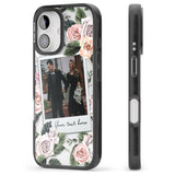 iPhone 16 Pro Max Personalised Floral Instant Film Photo Black Impact Phone Case