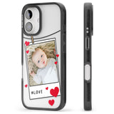 iPhone 16 Pro Max Personalised Love Instant Film Photo Black Impact Phone Case