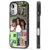 iPhone 16 Pro Max Personalised 3 Photo Grid Black Impact Phone Case