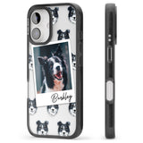 iPhone 16 Pro Max Personalised Border Collie - Dog Photo Black Impact Phone Case