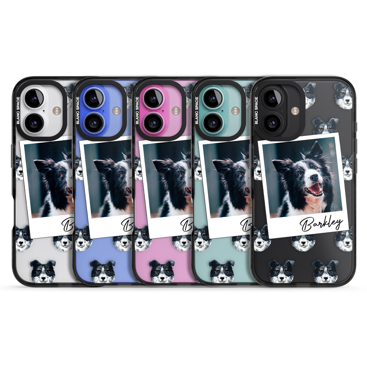 iPhone 16 Pro Max Personalised Border Collie - Dog Photo Black Impact Phone Case