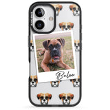 iPhone 16 Pro Max Personalised Boxer - Dog Photo Black Impact Phone Case