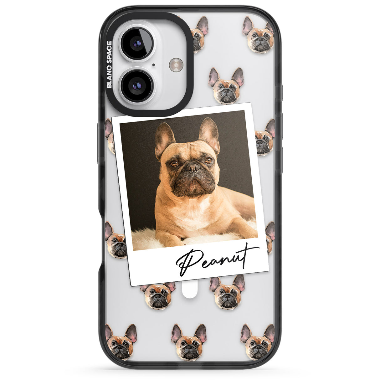 iPhone 16 Pro Max Personalised French Bulldog, Tan - Dog Photo Black Impact Phone Case