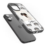 iPhone 16 Pro Max Personalised Dachshund, Black- Dog Photo Black Impact Phone Case