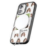 iPhone 16 Pro Max Personalised Springer Spaniel - Dog Photo Black Impact Phone Case