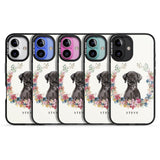 iPhone 16 Pro Max Personalised Black Lab Watercolour Dog Portrait Black Impact Phone Case