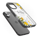 iPhone 16 Pro Max Personalised Ferns & Wildflowers Black Impact Phone Case