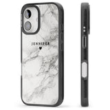 iPhone 16 Pro Max Personalised Classic Grey Marble Black Impact Phone Case