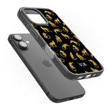 iPhone 16 Pro Max Personalised Cheetah Pattern: Black Black Impact Phone Case