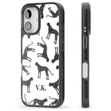 iPhone 16 Pro Max Personalised Cheetah Black & White Black Impact Phone Case