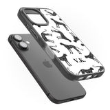 iPhone 16 Pro Max Personalised Cheetah Black & White Black Impact Phone Case