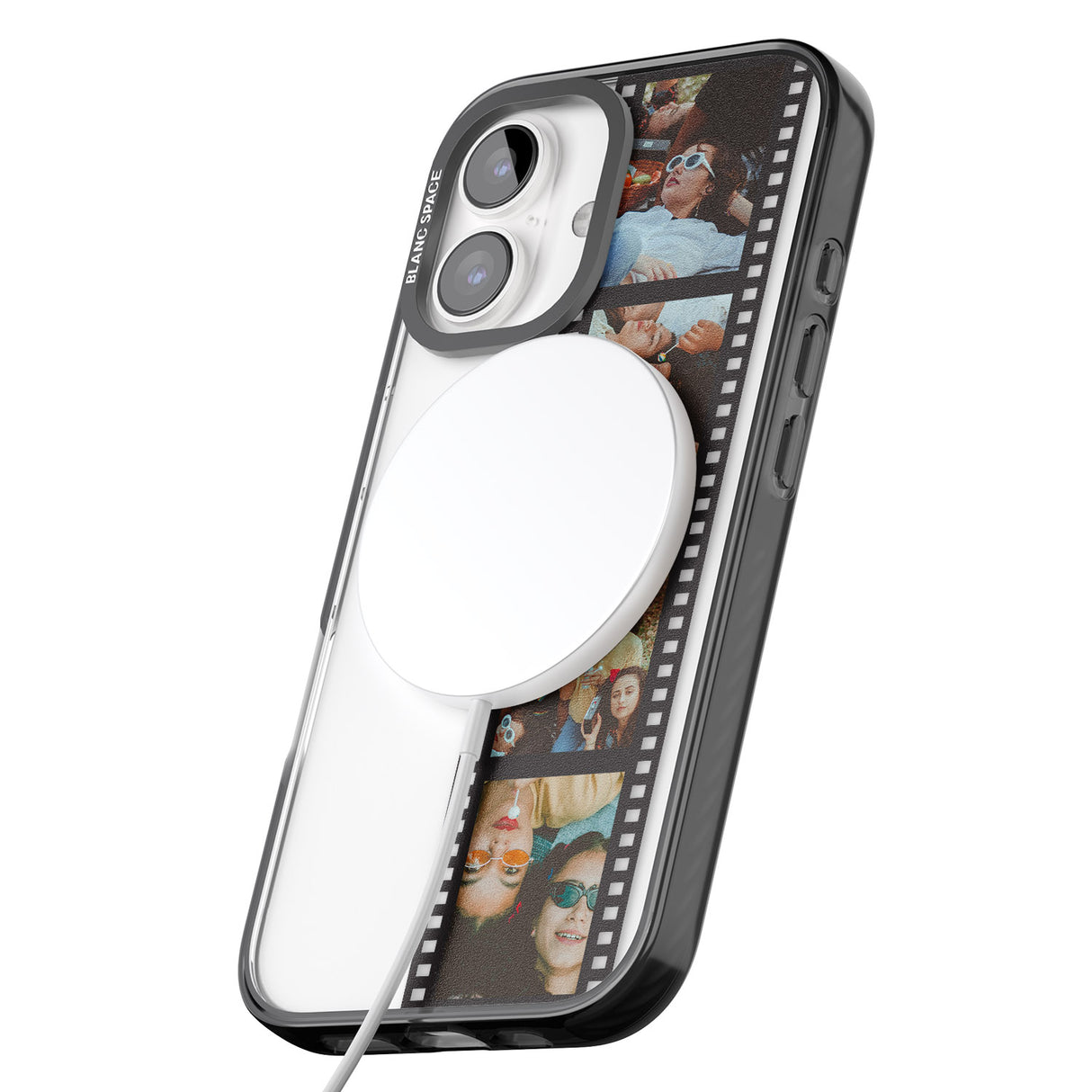 iPhone 16 Pro Max Personalised Instant Camera Photo Phone Case Black Impact Phone Case