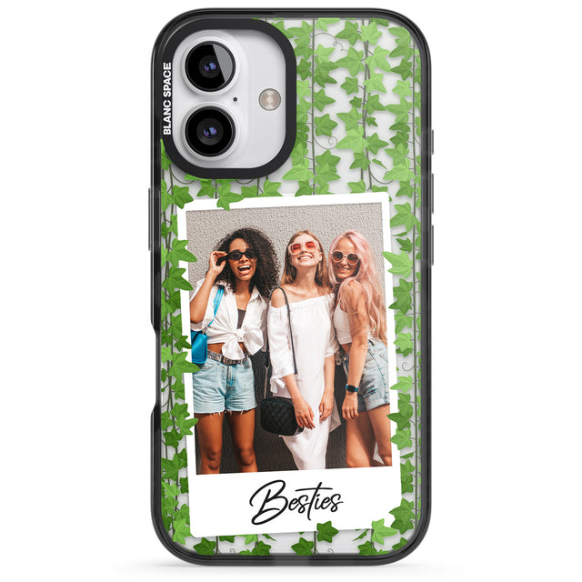 iPhone 16 Pro Max Personalised Ivy Vine Instant Photo Black Impact Phone Case