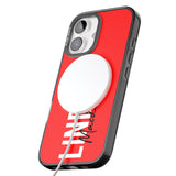 iPhone 16 Pro Max Personalised Bold Name: Red Black Impact Phone Case