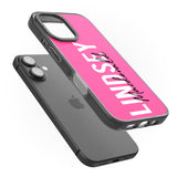 iPhone 16 Pro Max Personalised Bold Name: Pink Black Impact Phone Case