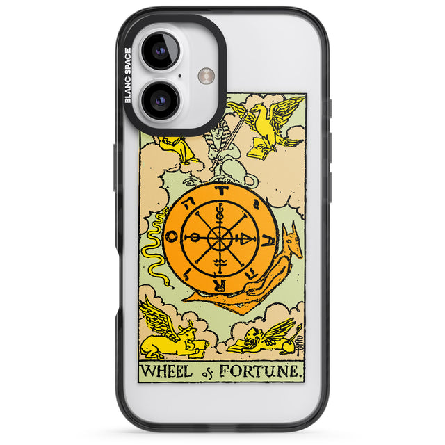 iPhone 16 Pro Max Personalised Wheel of Fortune Tarot Card - Colour Black Impact Phone Case