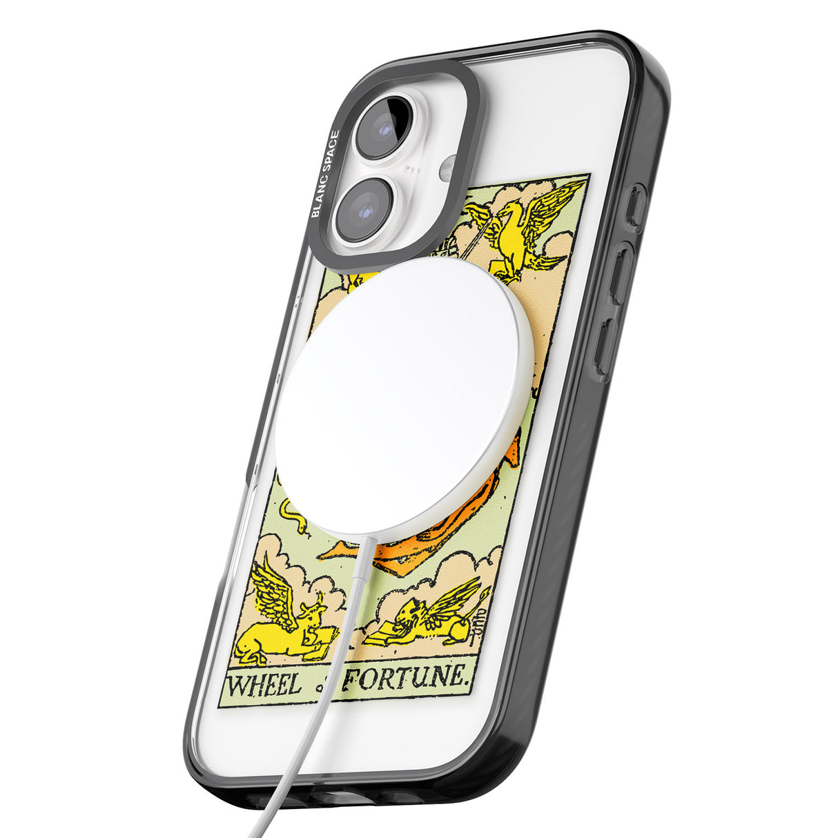 iPhone 16 Pro Max Personalised Wheel of Fortune Tarot Card - Colour Black Impact Phone Case