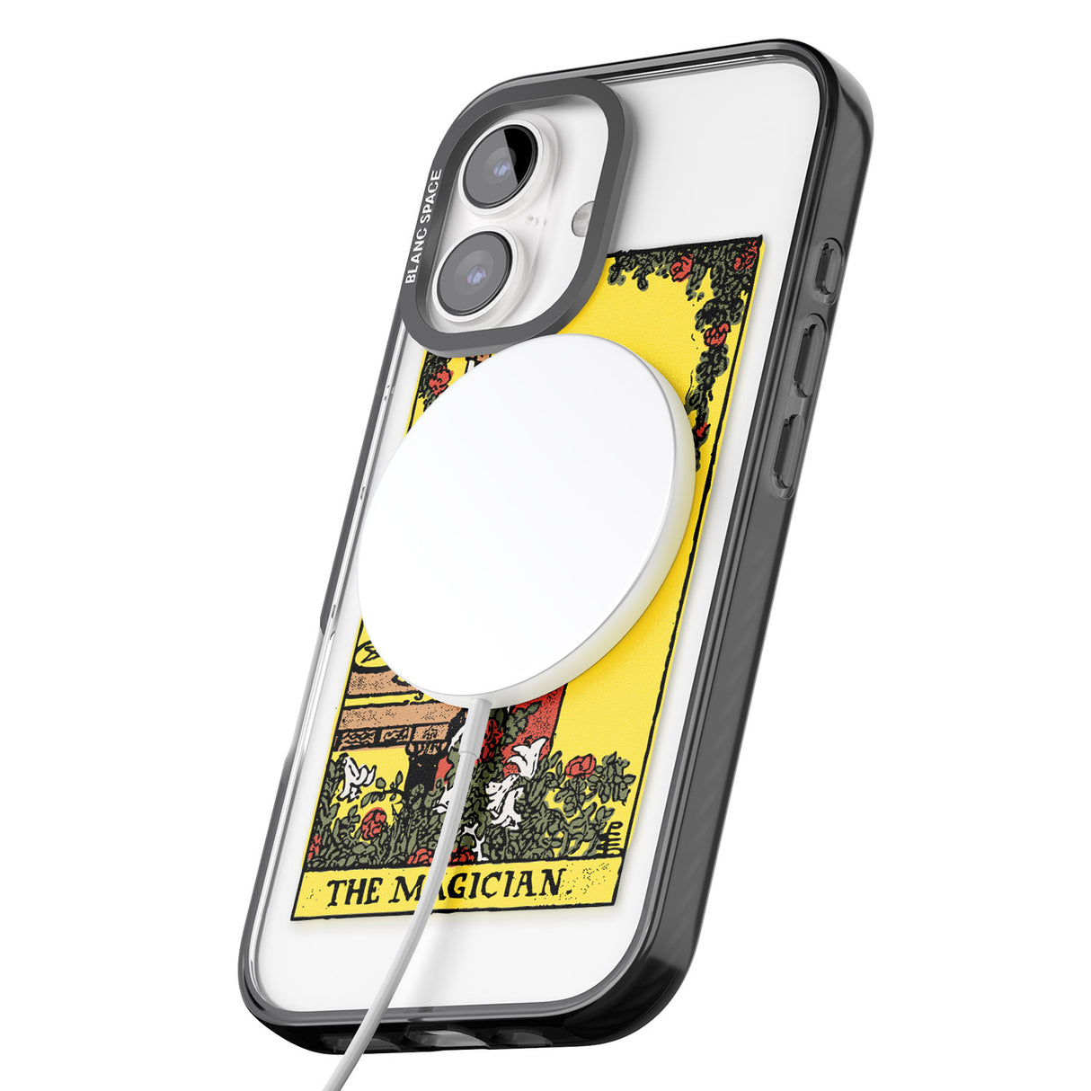 iPhone 16 Pro Max Personalised The Magician Tarot Card - Colour Black Impact Phone Case