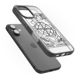 iPhone 16 Pro Max Personalised Wheel of Fortune Tarot Card - Transparent Black Impact Phone Case