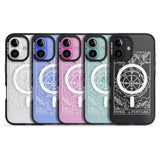 iPhone 16 Pro Max Personalised Wheel of Fortune Tarot Card - White Transparent Black Impact Phone Case