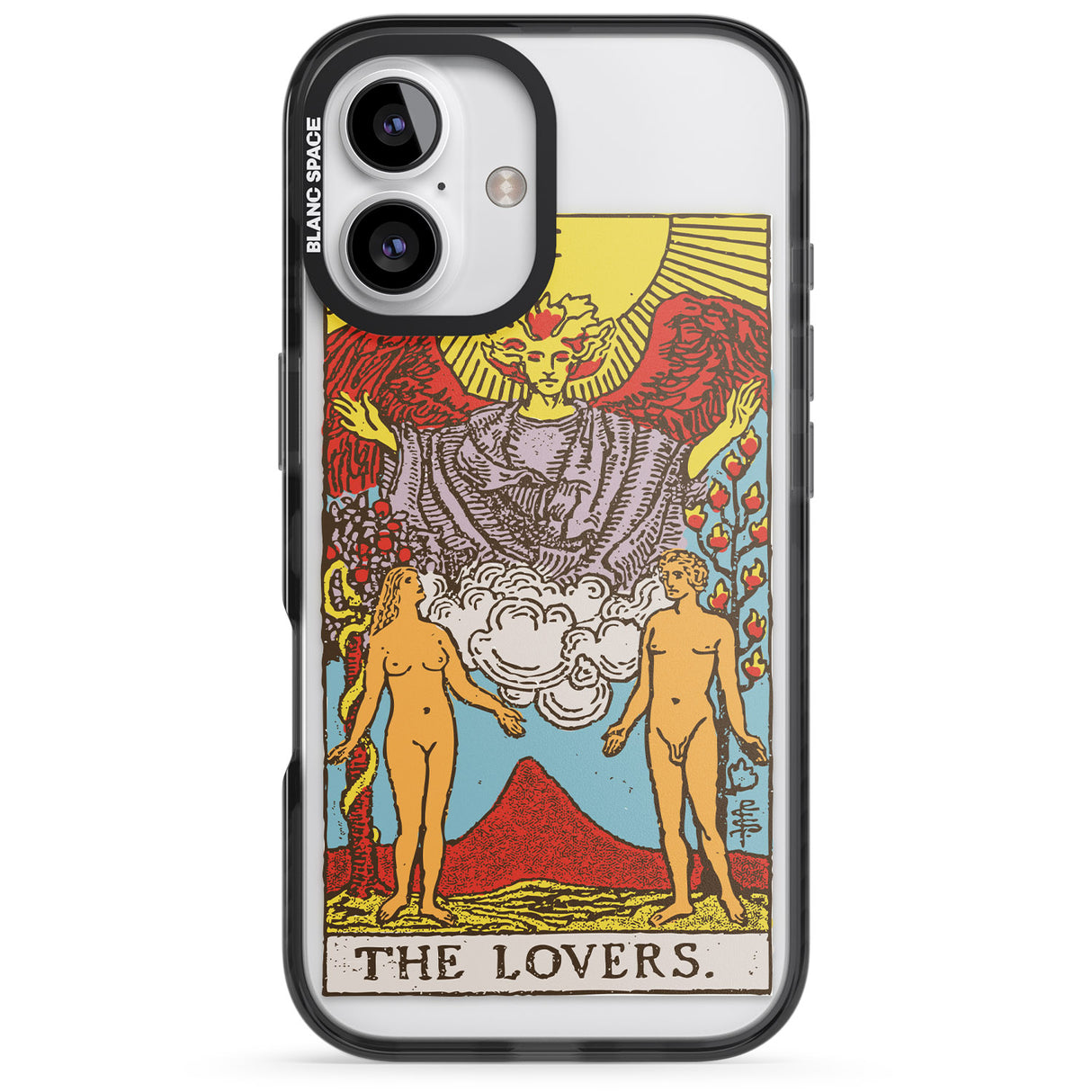 iPhone 16 Pro Max Personalised The Lovers Tarot Card - Colour Black Impact Phone Case