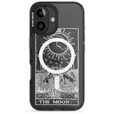 iPhone 16 Pro Max Personalised The Moon Tarot Card - White Transparent Black Impact Phone Case