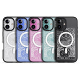 iPhone 16 Pro Max Personalised The Sun Tarot Card - White Transparent Black Impact Phone Case