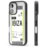 iPhone 16 Pro Max Personalised Ibiza Boarding Pass Black Impact Phone Case