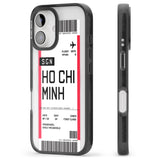 iPhone 16 Pro Max Personalised Ho Chi Minh City Boarding Pass Black Impact Phone Case