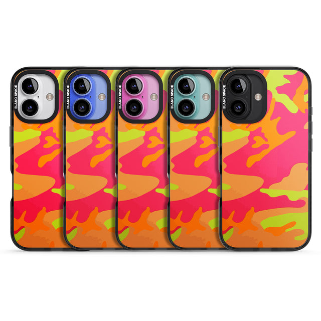 iPhone 16 Pro Max Neon Camo Black Impact Phone Case