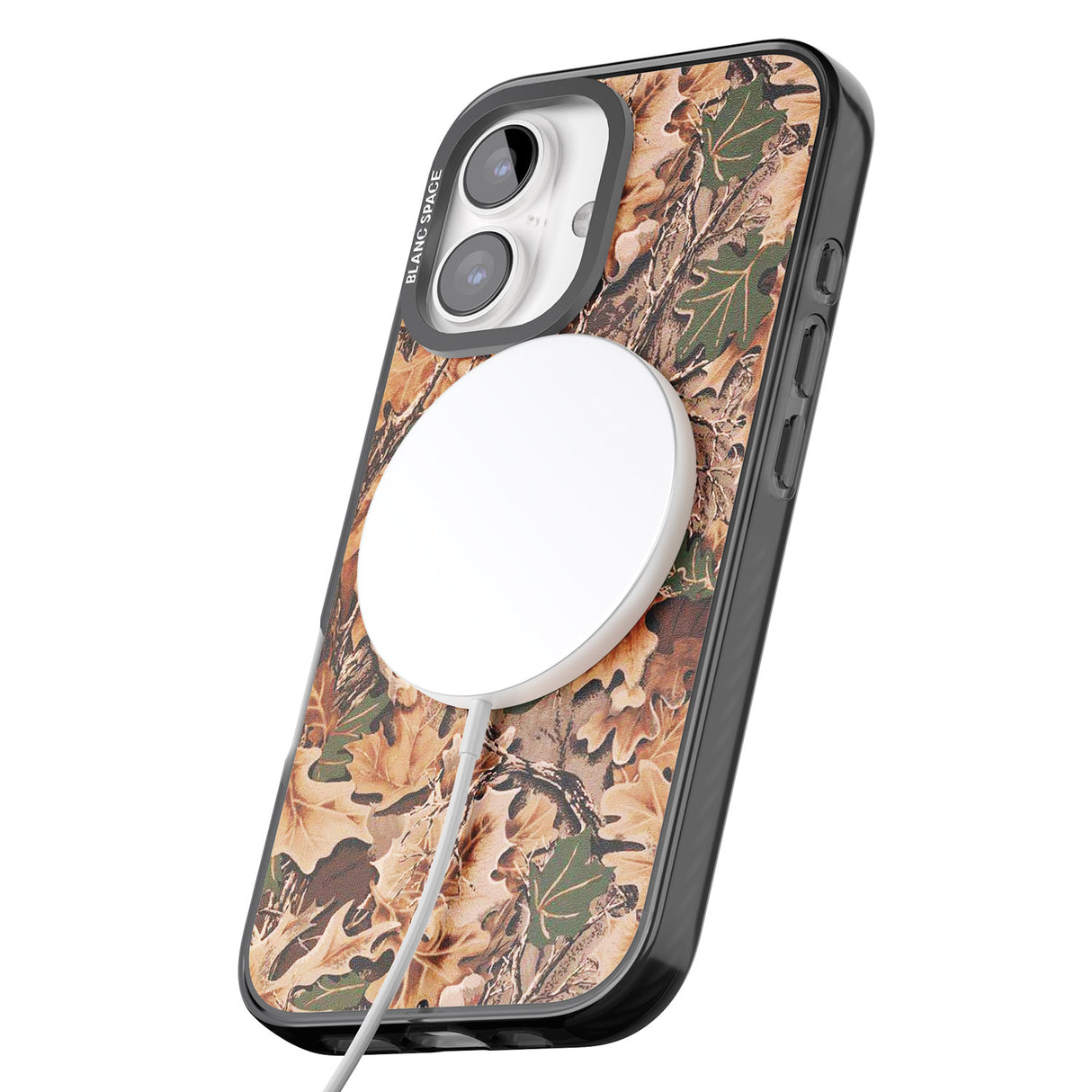 iPhone 16 Pro Max Leaves Camo Black Impact Phone Case