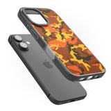 iPhone 16 Pro Max Orange Camo Black Impact Phone Case