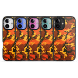 iPhone 16 Pro Max Orange Camo Black Impact Phone Case