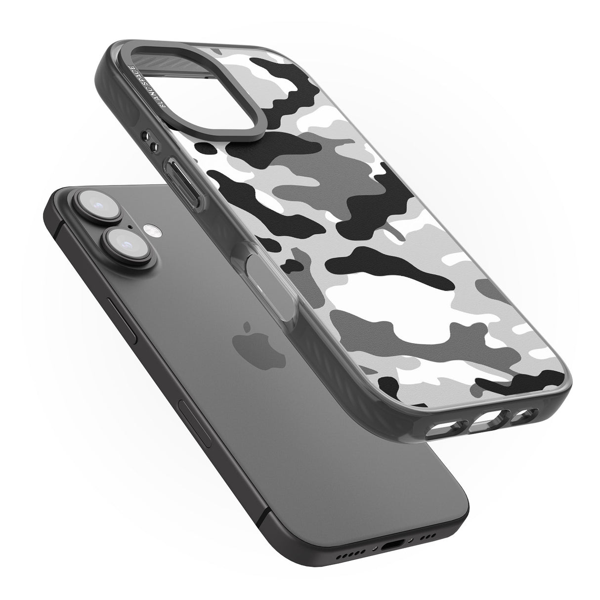 iPhone 16 Pro Max Grey Black Urban Camo Black Impact Phone Case