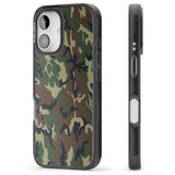 iPhone 16 Pro Max Forest Green Camo Black Impact Phone Case